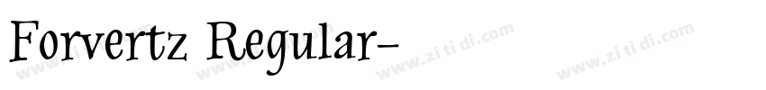 Forvertz Regular字体转换